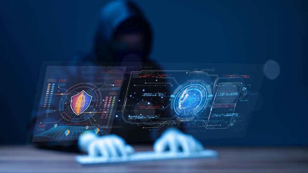 Hacker,Faces,A,Formidable,Cyber,Security,System,With,A,Firewall